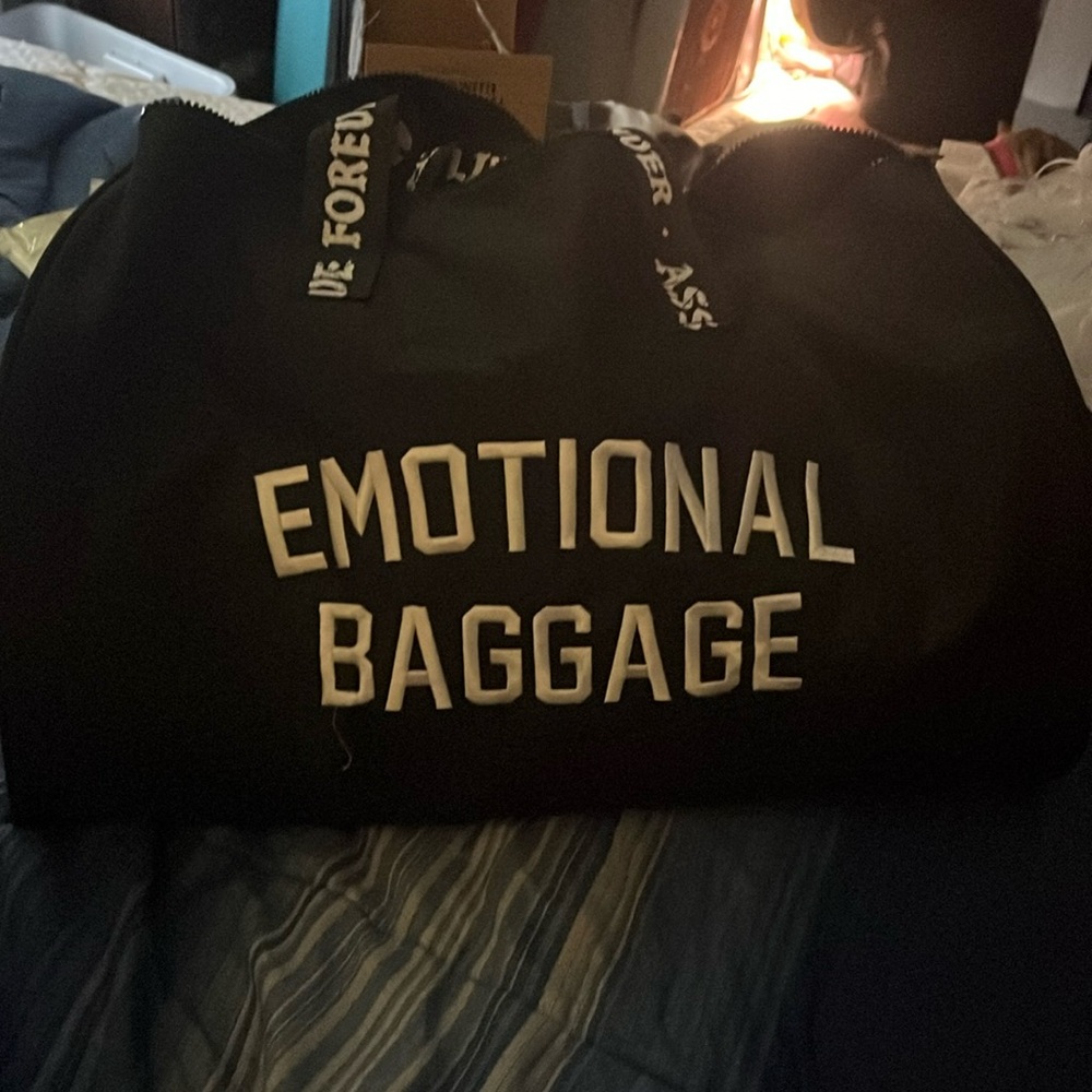 Emotional baggage duffle ONE LEFT FINAL PRICE!!